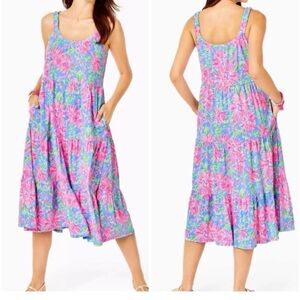 Lilly Pulitzer Vibrant Pink and Blue Dress